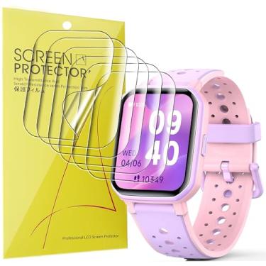 Imagem de Lamshaw Protetor de tela compatível com JOYELE Smart Watch, [pacote com 6] Película transparente TPU de cobertura total compatível com JOYELE H79 1,5 polegadas Kids Smart Watch (pacote com 6)
