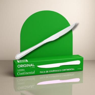 Imagem de Kit 48 Facas De Mesa Aço Inox Premium Buffet Restaurante Bar COR:CINZA