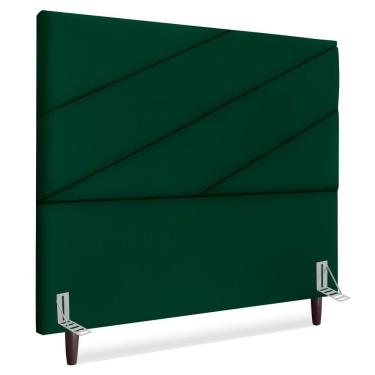 Imagem de Cabeceira Queen 160 Cm Com Frame Cristal Suede Verde Artte Verde