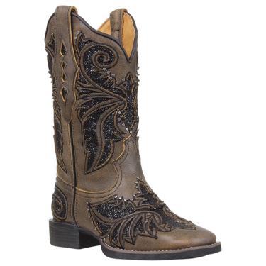 Imagem de Bota Western Feminina Marrom com Glitter Cow Way 38117