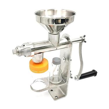 Imagem de Máquina de Prensar Óleo Manual Doméstica em Aço Inoxidável Prensa para Nozes Sementes Amendoim Gergelim Extrator Multifuncional e Fácil Limpar