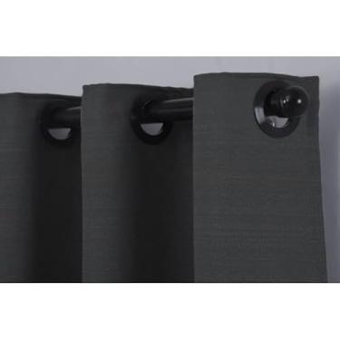 Imagem de Cortina de Linho Cru Ilhos Imbuia - 2.00m x 1.40m, Cortina Decorativa com Textura Natural, Ideal para Sala, Quarto e Escritório, Resistente e Fácil de Limpar (Chumbo)