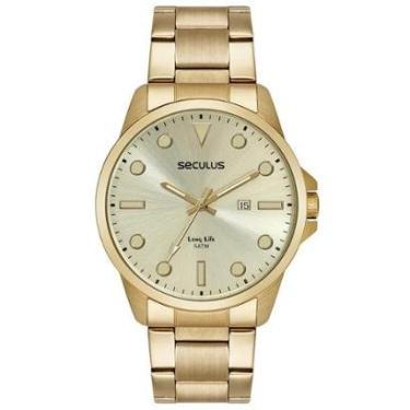 Imagem de Relógio Seculus Masculino Analógico Aço Dourado 44217GPSVDA2-Masculino