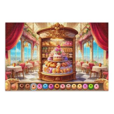 Imagem de Quebra-cabeça Donut Shop Game Mode 1000 peças para adultos, jogos divertidos para adultos
