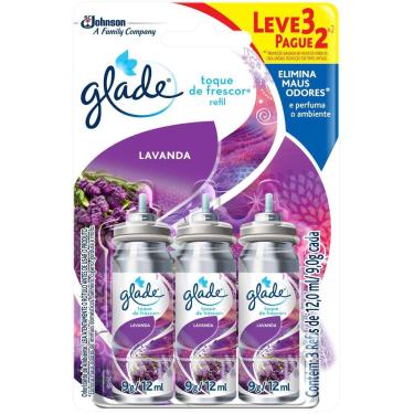 Imagem de Odorizador Spray Lavanda Glade 3 Refis 12ml Concentrado Antiodor
