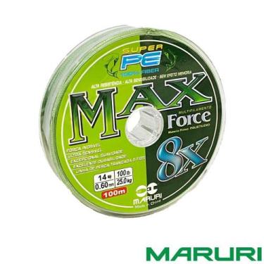 Imagem de Linha de Pesca Maruri Max Force 8x Multifilamento 0,24mm 12Kg 100mts
