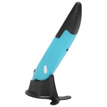 Imagem de KIMISS Mouse óptico Sem Fio Com Caneta de Bolso - Mouse Sem Fio USB de 2,4 GHz Com 800/1200/1600 DPI Ajustável, Alarme de Baixa Tensão, Design Compacto para Fácil Portabilidade (Azul)