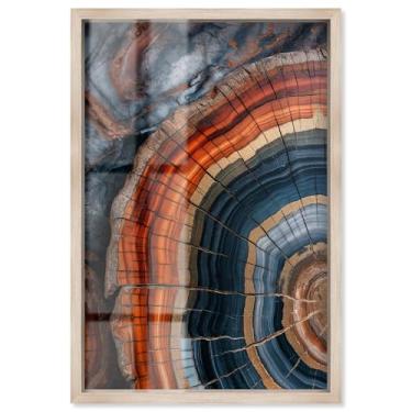 Imagem de Earth's Core IV Shadowbox Print Coastal Wall Art por Art Remedy, moldura loira, 28 x 40 cm