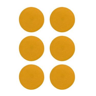 Imagem de Jogo americano amarelo redondo 6 unid em casa tem - INGÁ IMPORTADOS