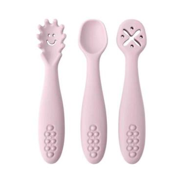 Imagem de Conjunto De Utensílios De Aprendizagem Para Bebês 3PCS Colher De Alime