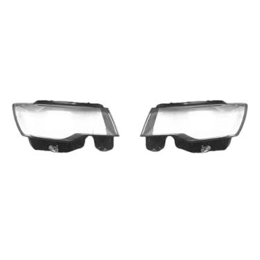 Imagem de Compatível com jeep grand cherokee 2014 2015 2016 2017 2018 2019 carro de alta definição transparente farol lente capa acessórios(Left and Right)
