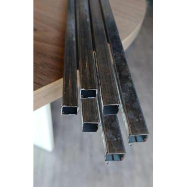 Imagem de Tubo Metalon Galvanizado Quadrado, 13x13mm, Kit 6 Peças de 1.20 Metro