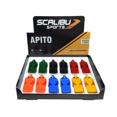 Imagem de Scalibur, Apito PRO ABS 109dB para Técnico, Arbitro, Juiz - Multicores - Duzia