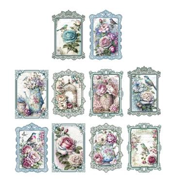 Imagem de Adesivos de papel para scrapbook vintage, adesivos decorativos retrô para álbum de fotos, artesanato diy, 30 folhas de papel leve (Tipo 1)