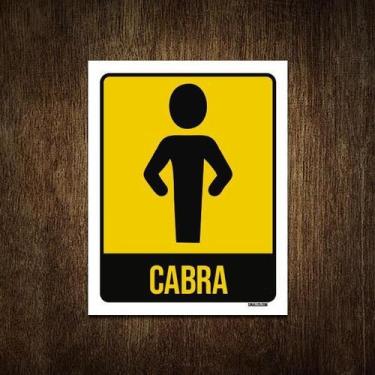 Imagem de Placa Sinalização Banheiro Feminino Cabra 27X35 - Sinalizo.Com