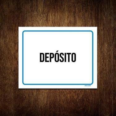 Imagem de Kit 3 Placas Ambiente Sinalização Setor Depósito - Sinalizo.Com