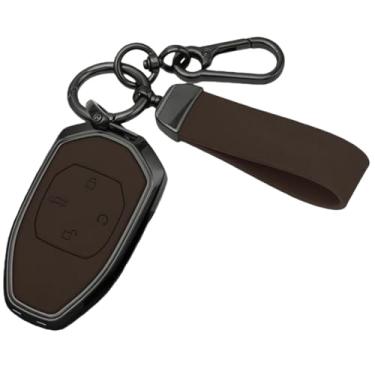Imagem de Capa de chave de couro de liga de zinco compatível com GAC Trumpchi GS7 GS8 GM8 GS5 GA6 GM6 Empow J11 J12 J13 J14 J15 J16 Acessórios(Brown B)