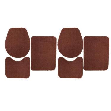 Imagem de Tapete Banheiro Antiderrapante Jogo Conjunto 3 Peças 2 Kit - Dafe Tape