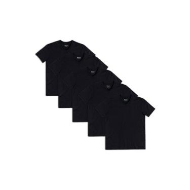 Imagem de Kit 5 Camisetas Básicas Masculina Flamê Com Decote V - Hering, XXG, Pr