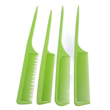 Imagem de Dioche Conjunto Profissional de Pente de Cauda de Pano, 8 Peças, Pentes de Cabelo Provocantes para Cabelos Lisos e Encaracolados, Barbeiro, Salão de Beleza, Leve, Durável, Plástico,
