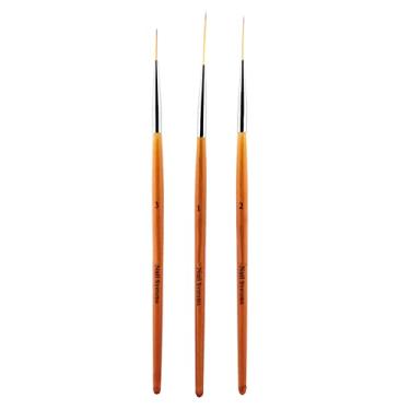 Imagem de Ainoli 3Pcs Nail Art Drawing Line Pincel Caneta de pintura Unhas Conjunto de ferramentas de pontilhamento