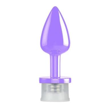Imagem de Plug Anal De Led Pequeno 8,5 x 2,5cm Acessório Íntimo Iluminado Macio Brinquedo Erótico PLD (ROXO)
