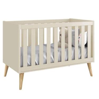 Imagem de Berço Americano Theo Areia Pés Madeira Natural - Reller - RELLER MÓVEI