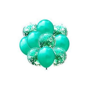 Imagem de Kit Balao Metalizado Decoraçao Festa Eventos Comemoraçao - crg, Verde