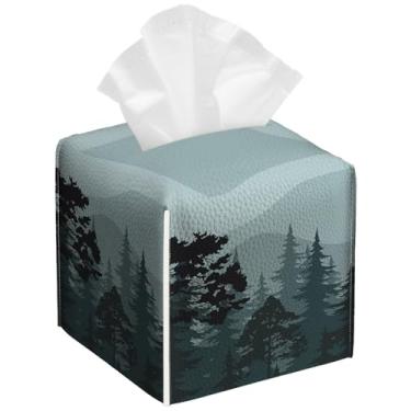 Imagem de Pacote com 2 capas para caixa de lenços de papel facial à prova d'água para banheiro, cozinha, casa, escritório, carro