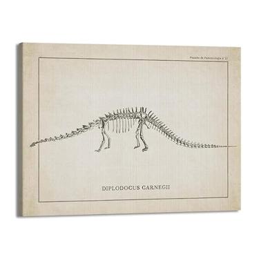 Imagem de Arte de parede de esqueleto de dinossauro vintage paleontologia pôsteres de arte de fósseis de dinossauros impressões de arte tricerátopo esboços fotos decoração de quarto de menino (SKU15,20.3x30.5