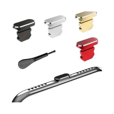 Imagem de Protetores De Poeira Para Porta Lightning Do iPhone 4 Peças Com Escova
