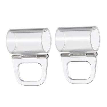 Imagem de Hemobllo 2 peças de grampos de elevação de plástico transparente para persianas de rolo sem fio alças de alça acessórios de sombra seguros e elegantes para decoração de escritório em casa