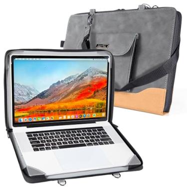 Imagem de Berfea Capa protetora para laptop Dell 16 DC16256 DC16251 DC16250, 16 Plus DB16250 DB16255 DB06250 16 polegadas capa de transporte para PC notebook com suporte, zíper, alças de ombro