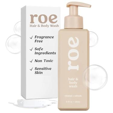 Imagem de Roe Wellness - Sabonete líquido e hidratante para bebês | Adequado para peles sensíveis, sem fragrância, aroma natural de baunilha, limpeza fresca | 278 ml.
