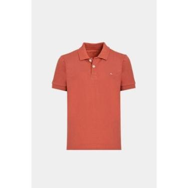 Imagem de Polo Algodão Básica Manga Curta Laranja Ferrugem-Masculino