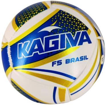 Imagem de Bola De Futsal Kagiva F5 Brasil Oficial Cor:Azul+Dourado, Azul, Dourad