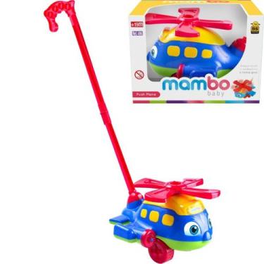 Imagem de Brinquedo de Empurrar e Puxar Avião Bebê Infantil Bs Toys