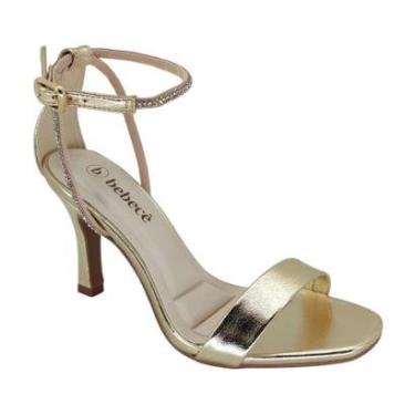 Imagem de Sandália Bebecê Salto Médio Strass T7539467 - Feminino-Feminino