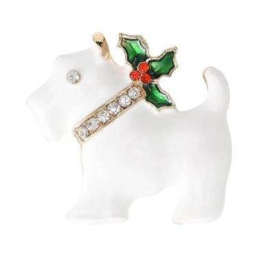 Imagem de Broche De Esmalte Unissex Com Strass De Cachorro, Joia De Lapela Para 