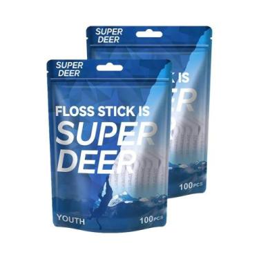 Imagem de Fio Dental Descartável De Linha Dupla De Alta Tensão Com Palito Para C