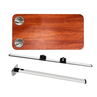 Imagem de Mesa de jantar para trailers, mesa de parede dobrável para motorhomes, estação de trabalho de computador com perna dobrável - mesa de parede com economia de espaço para trailers e campistas