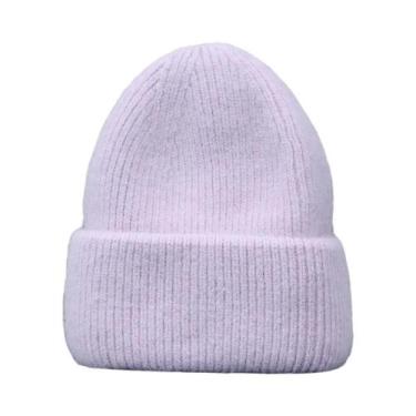 Imagem de Chapéu De Inverno Feminino, Gorro Quente De Pele De Coelho Real, Gorro