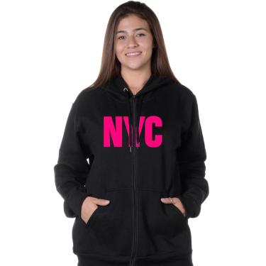 Imagem de MOLETOM ABERTO ESTAMPA NEW YORK CITY ROSA-Feminino