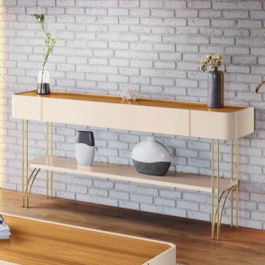 Imagem de Aparador Vivant Buffet Sala Cantinho Do Café Pés Em Aço Cinamomo Off w