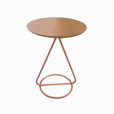 Imagem de Mesa De Centro Lateral Maria Pé De Ferro Estilo Industrial