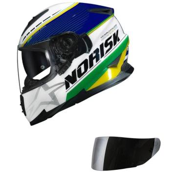 Imagem de Capacete Norisk Soul II Grand Prix Brasil Mais Viseira Prata
