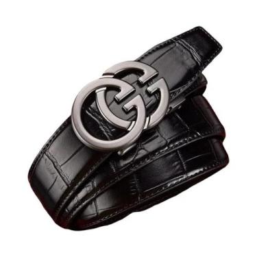 Imagem de Cinto Masculino De Couro Genuíno Com Fivela Automática De Liga Metálic