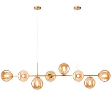 Imagem de Luminária Lustre 8 Globos 128cm x 118cm Jabuticaba Pendente Teto Gimpo