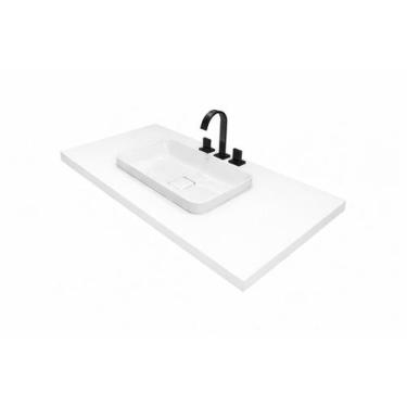 Imagem de Bancada De Banheiro Em Porcelanato 60x45 Para Cuba Sobrepor cor:calaca