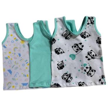 Imagem de Camiseta recem nascido menino kit 3 camisetas regatas infantil - CLECI